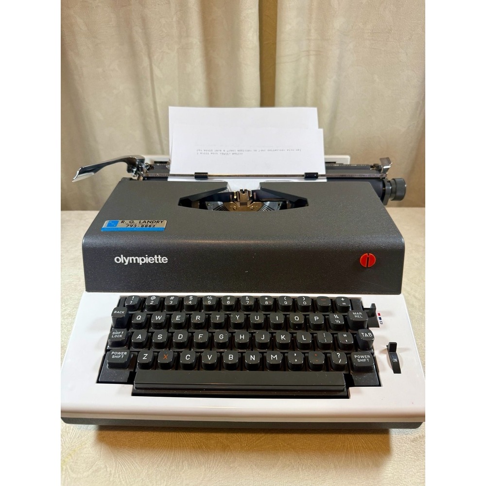 Olympia Olympiette Model SEP Electric Portable Typewriter with Hard Case